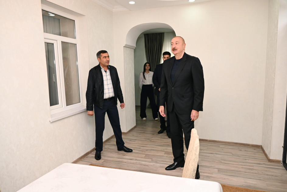 President Ilham Aliyev visits Hadrut settlement in Khojavend district (PHOTO)