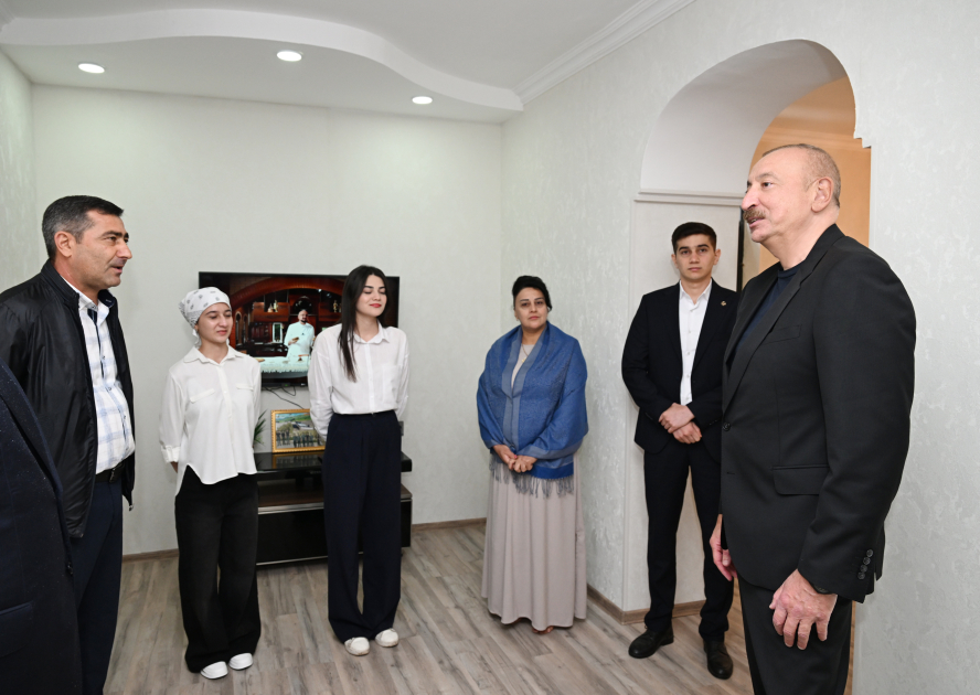 President Ilham Aliyev visits Hadrut settlement in Khojavend district (PHOTO)