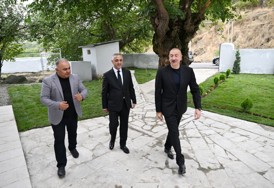 President Ilham Aliyev visits Shushakend village in Khojaly district (PHOTO)