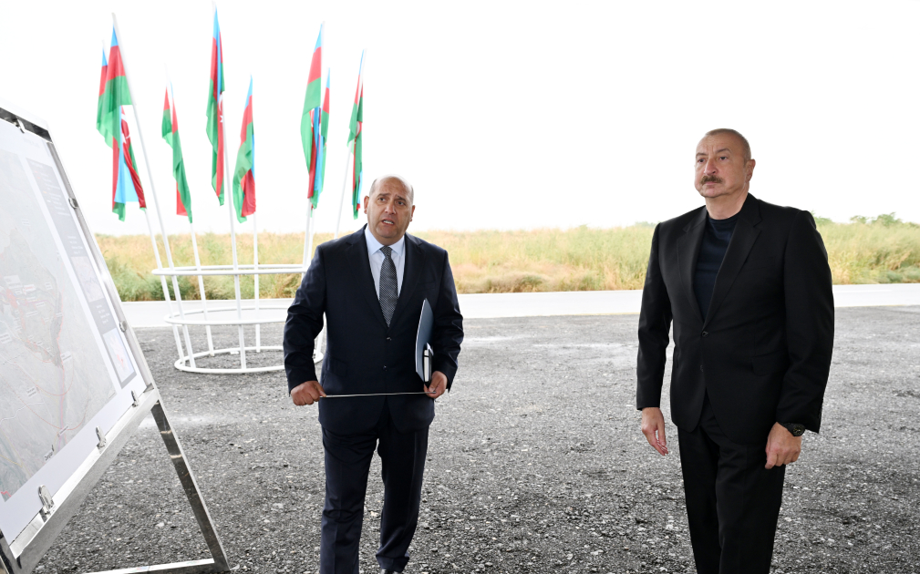 President Ilham Aliyev lays foundation stone for new Garakhanbeyli village in Fuzuli district (PHOTO)