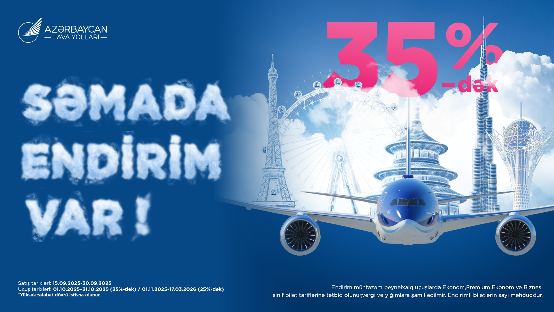 AZAL announces special discount campaign for Tourism Day