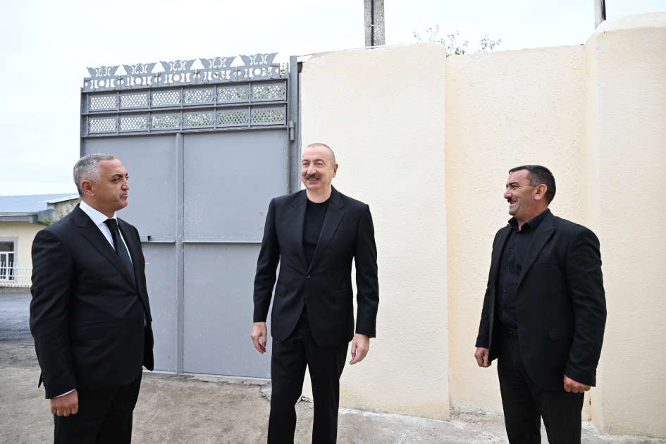 President Ilham Aliyev visits Seyidbeyli village in Khojaly district (PHOTO)