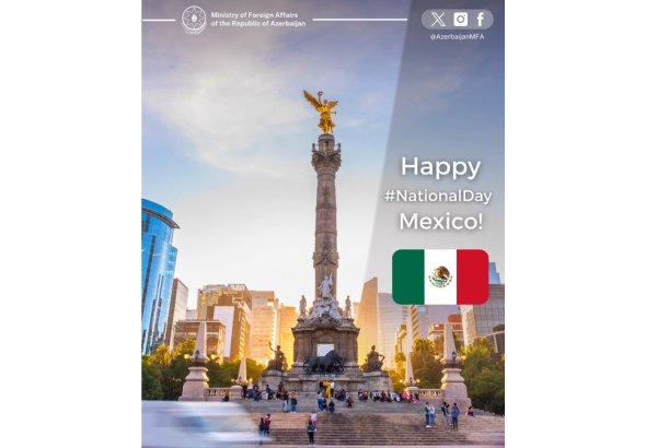 Azerbaijani MFA congratulates Mexico on Independence Day