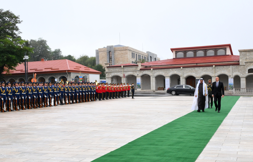 Shusha hosts official welcoming ceremony for President of United Arab Emirates (PHOTO)