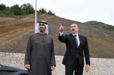 President Ilham Aliyev, UAE President pose for photo against background of Dashalti village in Shusha district (PHOTO)