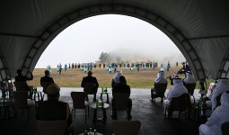 President Ilham Aliyev, UAE President watch Karabakh horses show at Jidir Duzu (PHOTO)