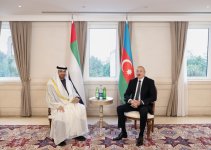 President Ilham Aliyev holds one-on-one meeting with President of United Arab Emirates (PHOTO)