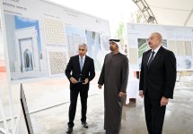 President Ilham Aliyev, UAE President review construction progress at New Shusha Mosque (PHOTO)