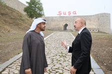 President Ilham Aliyev, UAE President photographed in front of Shusha Fortress (PHOTO)