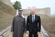 President Ilham Aliyev, UAE President photographed in front of Shusha Fortress (PHOTO)