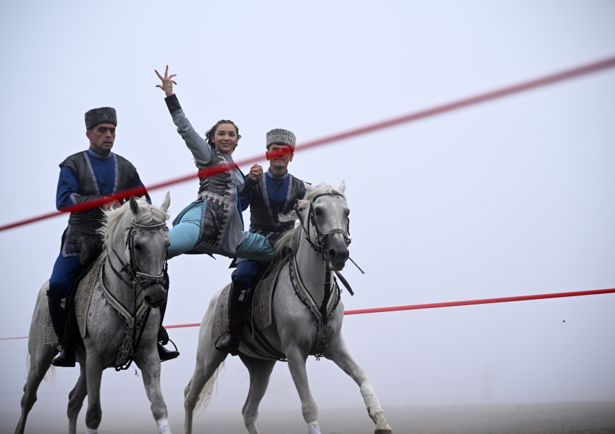 President Ilham Aliyev, UAE President watch Karabakh horses show at Jidir Duzu (PHOTO)