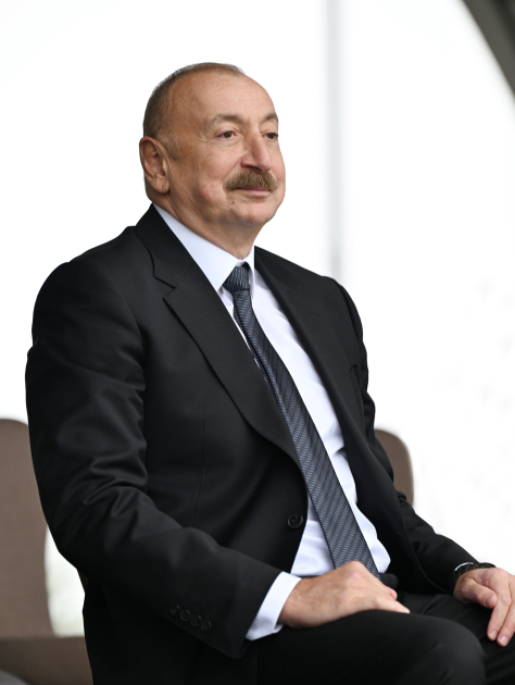 President Ilham Aliyev, UAE President watch Karabakh horses show at Jidir Duzu (PHOTO)
