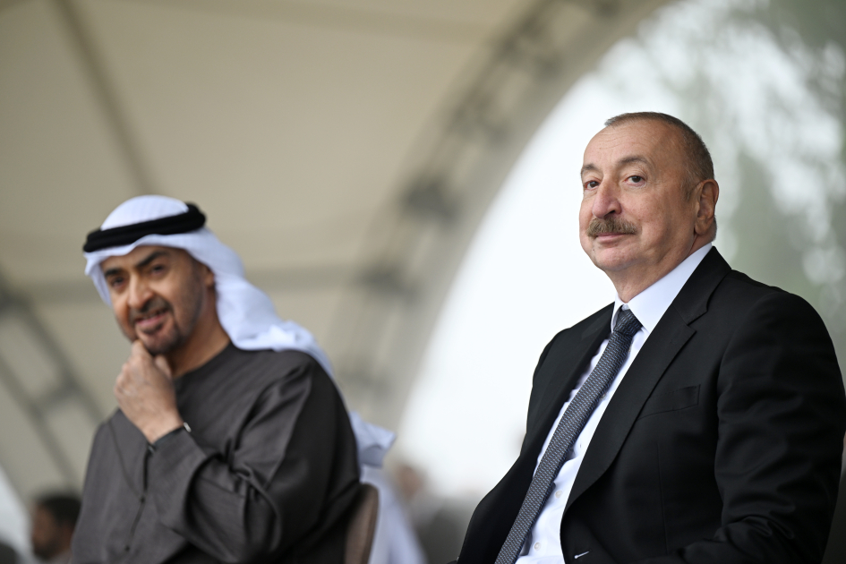 President Ilham Aliyev, UAE President watch Karabakh horses show at Jidir Duzu (PHOTO)