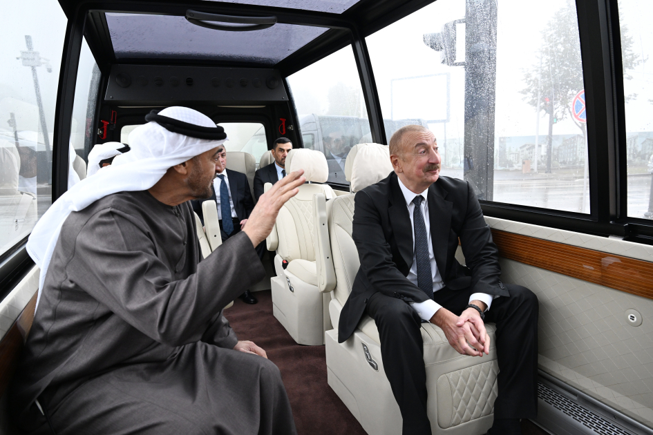 President Ilham Aliyev, UAE President review construction progress at New Shusha Mosque (PHOTO)