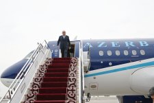 Azerbaijani PM arrives in Kyrgyzstan for working visit (PHOTO)