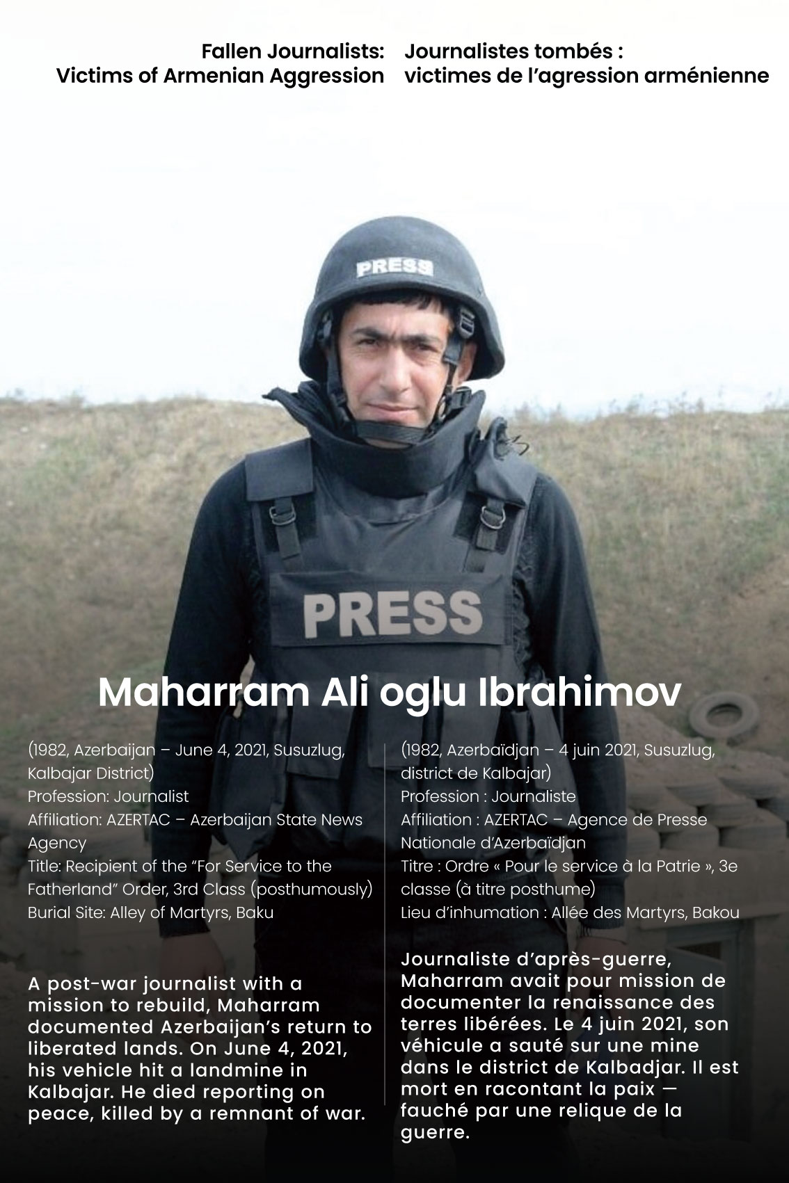 Paris tribute to Azerbaijani martyr journalists holds special meaning, fallen hero's brother says (PHOTO)