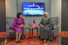 Azerbaijani parliament speaker meets with former executive director of UN-HABITAT (PHOTO)