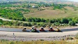 Azerbaijan keeps laying Sugovushan-Sarsang reservoir, Gozlukorpu-Kalbajar road (PHOTO/VIDEO)