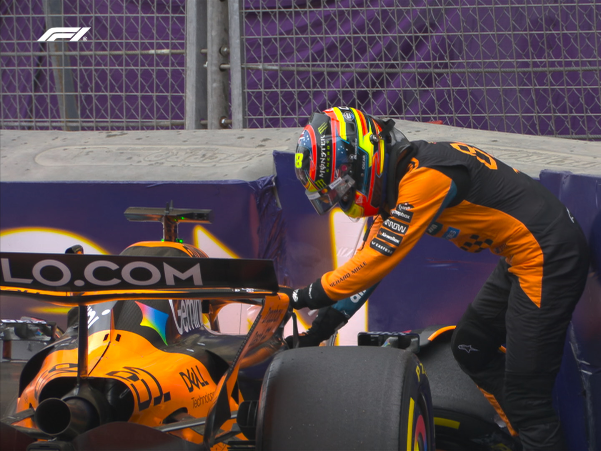Oscar Piastri crashed at Formula 1 Azerbaijan Grand Prix (VIDEO)