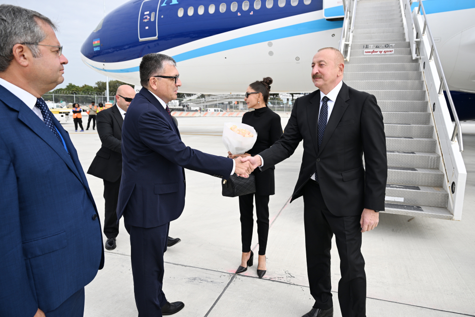 President Ilham Aliyev arrives in New York to attend 80th session of UN General Assembly (PHOTO/VIDEO)