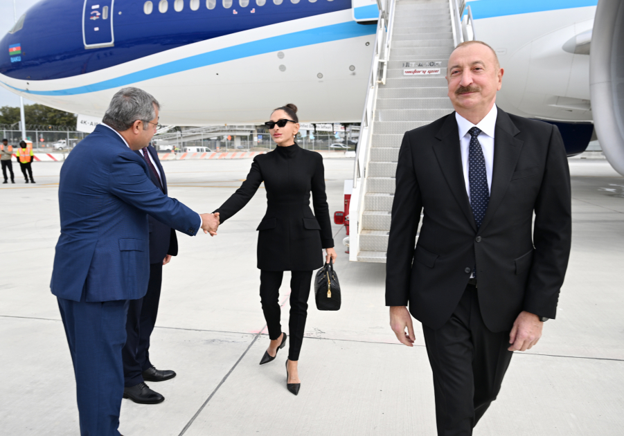 President Ilham Aliyev arrives in New York to attend 80th session of UN General Assembly (PHOTO/VIDEO)