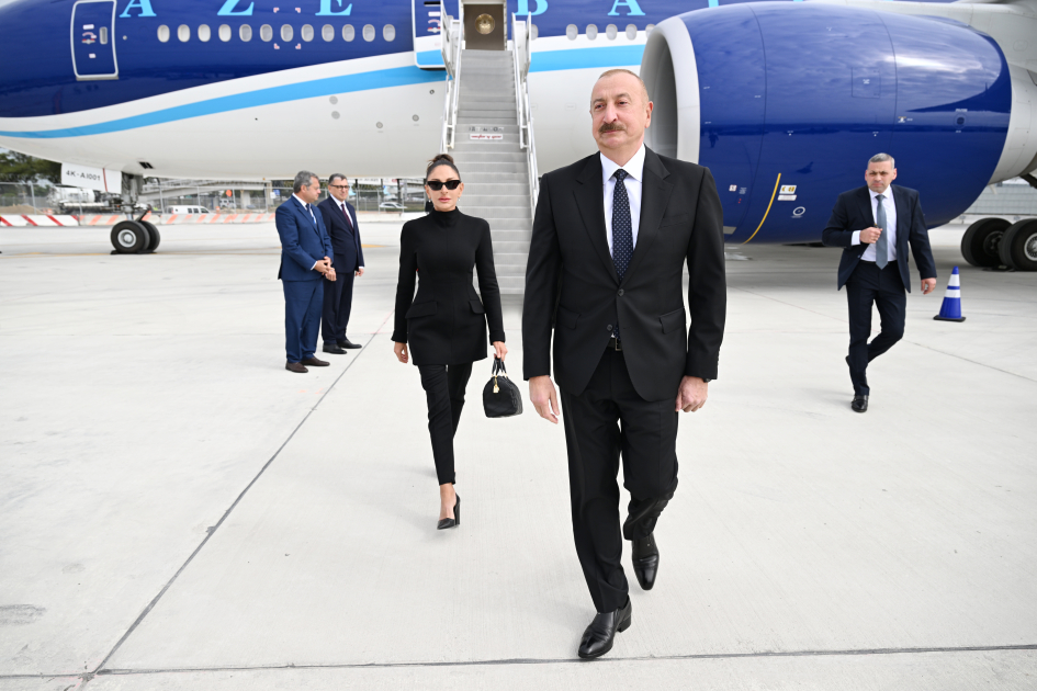 President Ilham Aliyev arrives in New York to attend 80th session of UN General Assembly (PHOTO/VIDEO)