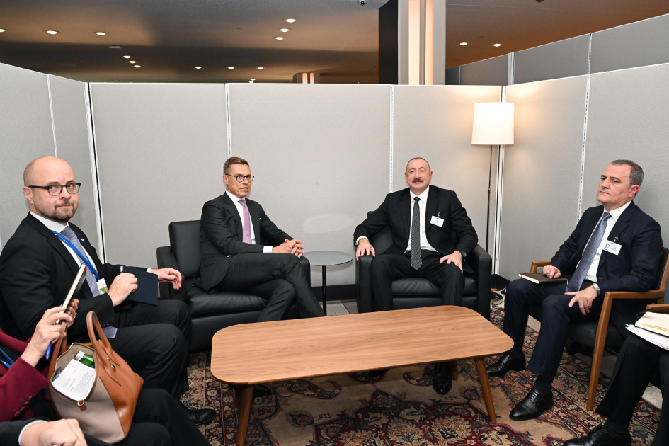 President Ilham Aliyev meets with President of Finland at UN HQ in New York (PHOTO)