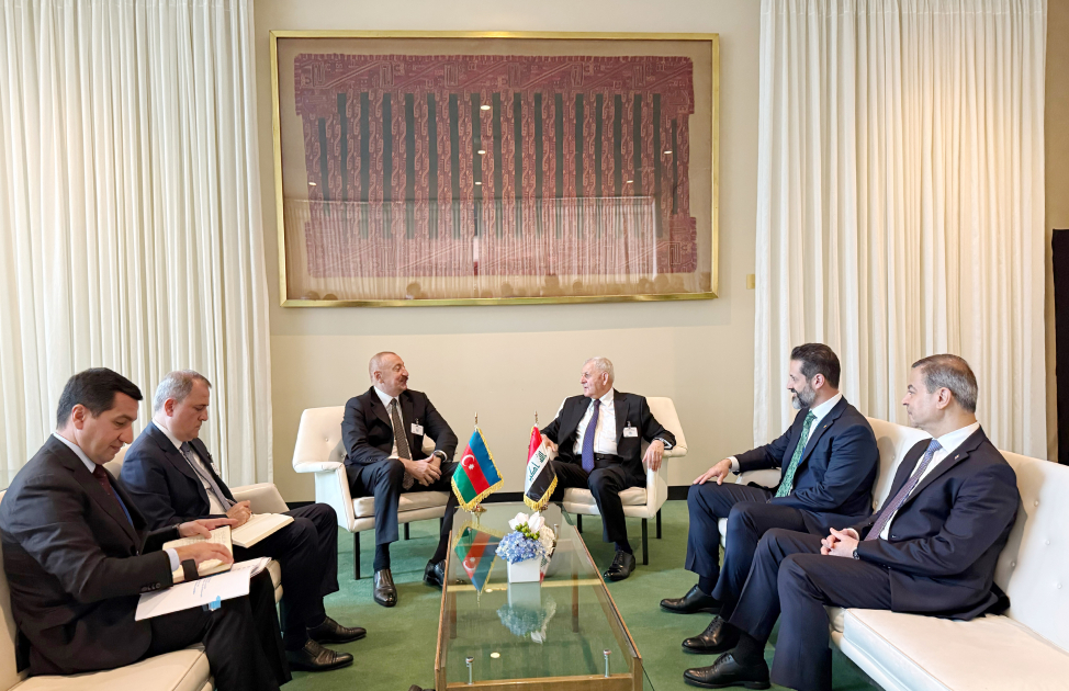 President Ilham Aliyev meets President of Iraq in New York (PHOTO)