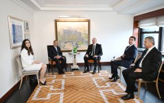 President Ilham Aliyev meets with Senior Vice President of US Chamber of Commerce in New York (PHOTO)