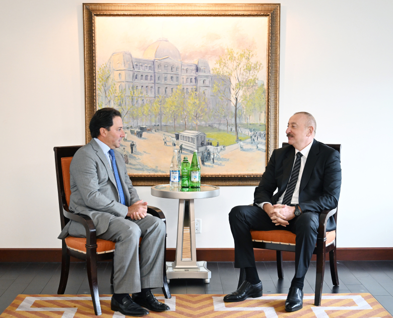 President Ilham Aliyev meets with Co-Founder and CEO of global investment firm Ares Management in New York (PHOTO)