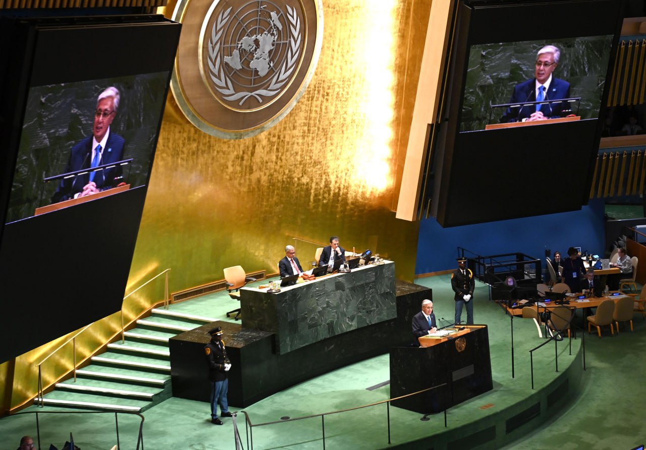 Kazakhstan warns of rapid Caspian Sea shrinkage at UNGA