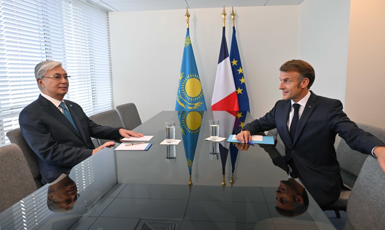 Kazakhstan's Tokayev holds talks with Macron on bilateral and int'l matters