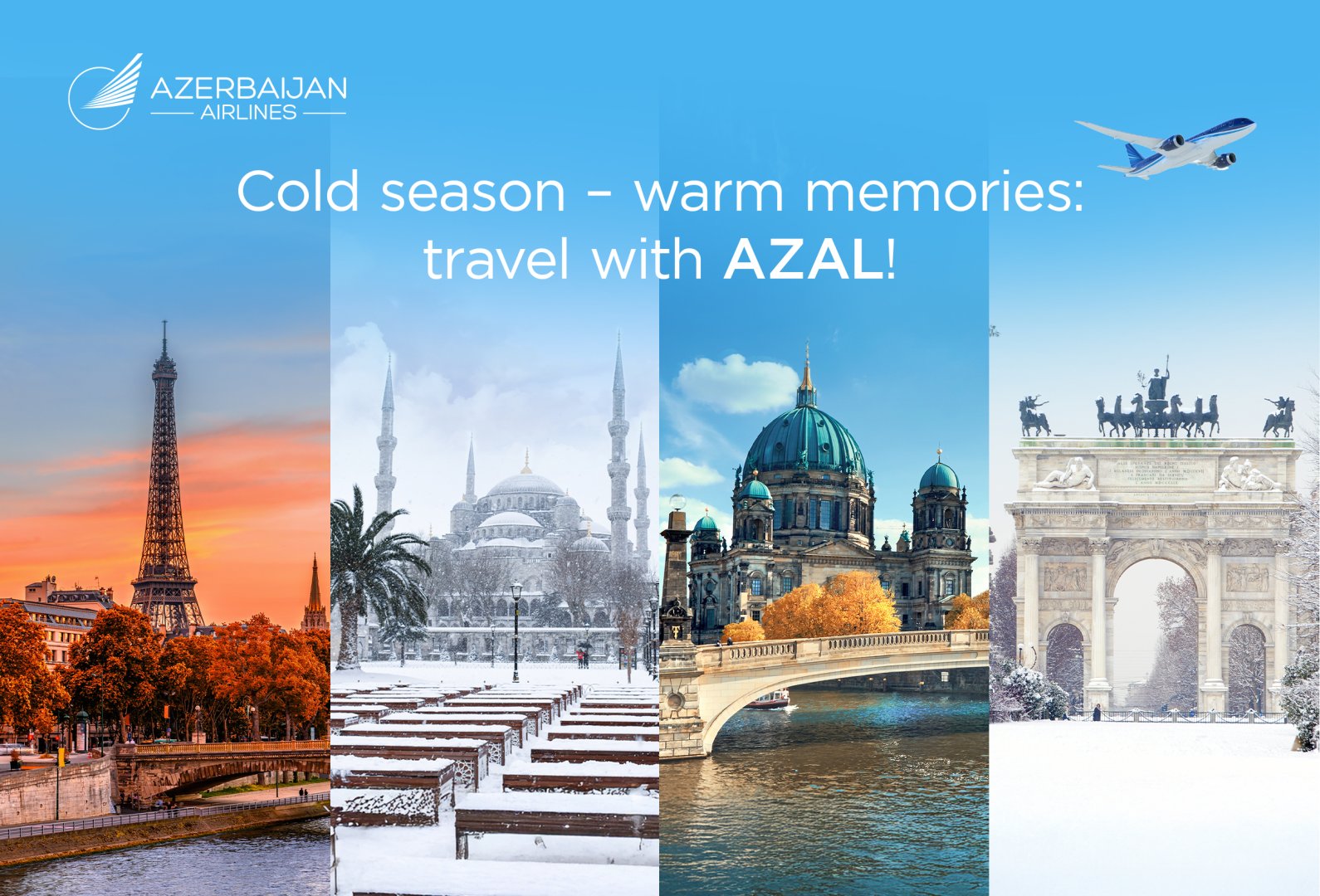 A new travel season with AZAL: from European capitals to seaside resorts