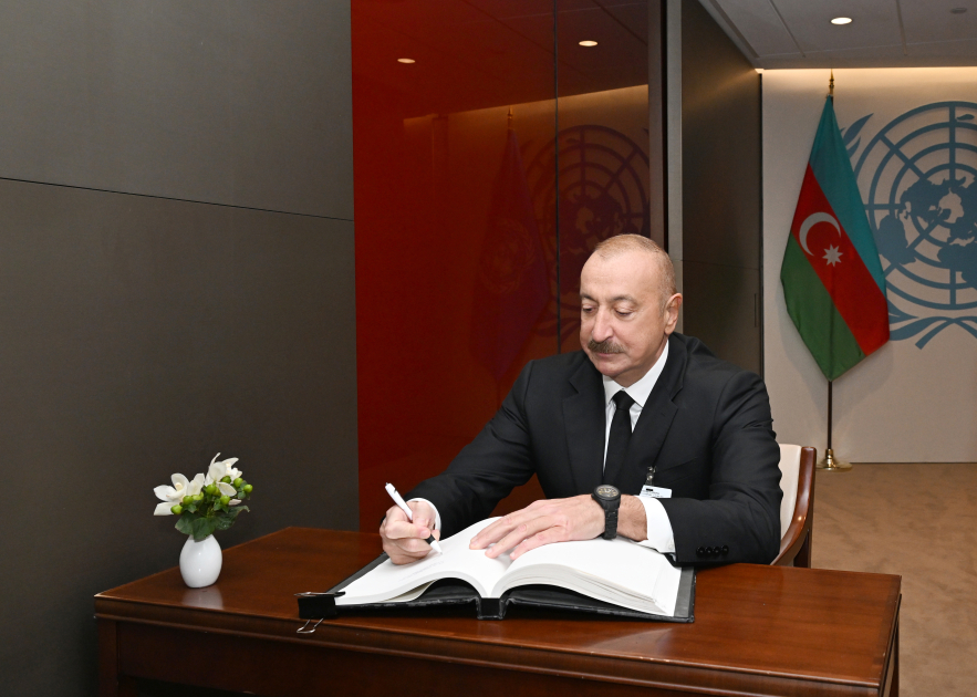 President Ilham Aliyev meets with UN Secretary-General Antonio Guterres (PHOTO)
