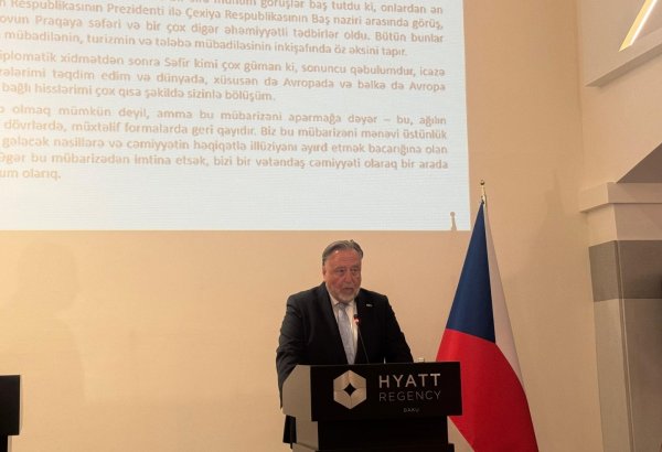 Czech Ambassador highlights positive dev't of relations with Azerbaijan