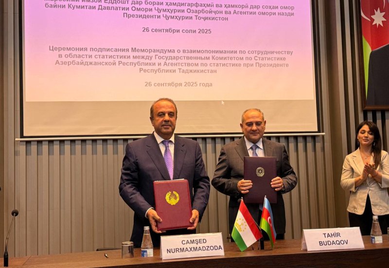 Tajikistan and Azerbaijan sign MoU to enhance statistical cooperation