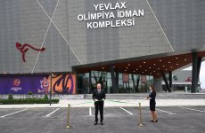 President Ilham Aliyev attends opening of Yevlakh Olympic Sports Complex (PHOTO)