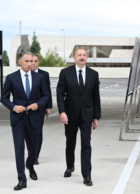President Ilham Aliyev attends inauguration of BakuBus LLC’s Ganja Bus Depot (PHOTO)