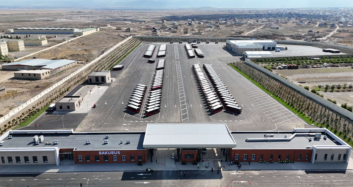 President Ilham Aliyev attends inauguration of BakuBus LLC’s Ganja Bus Depot (PHOTO)