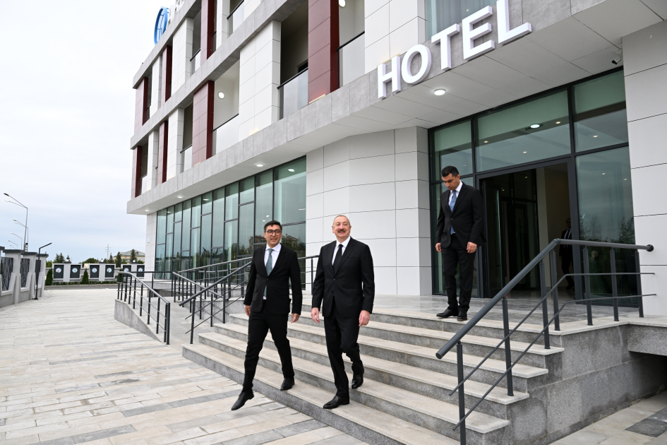 President Ilham Aliyev attends opening of Yevlakh Olympic Sports Complex (PHOTO)