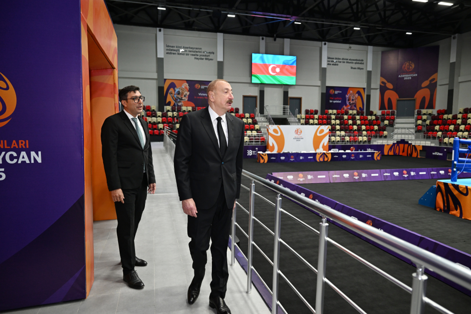 President Ilham Aliyev attends opening of Yevlakh Olympic Sports Complex (PHOTO)