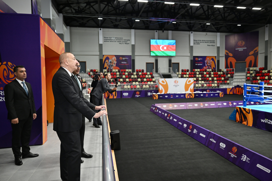 President Ilham Aliyev attends opening of Yevlakh Olympic Sports Complex (PHOTO)