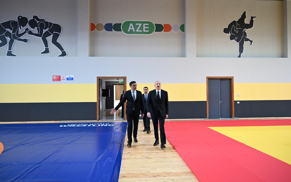 President Ilham Aliyev attends opening of Yevlakh Olympic Sports Complex (PHOTO)