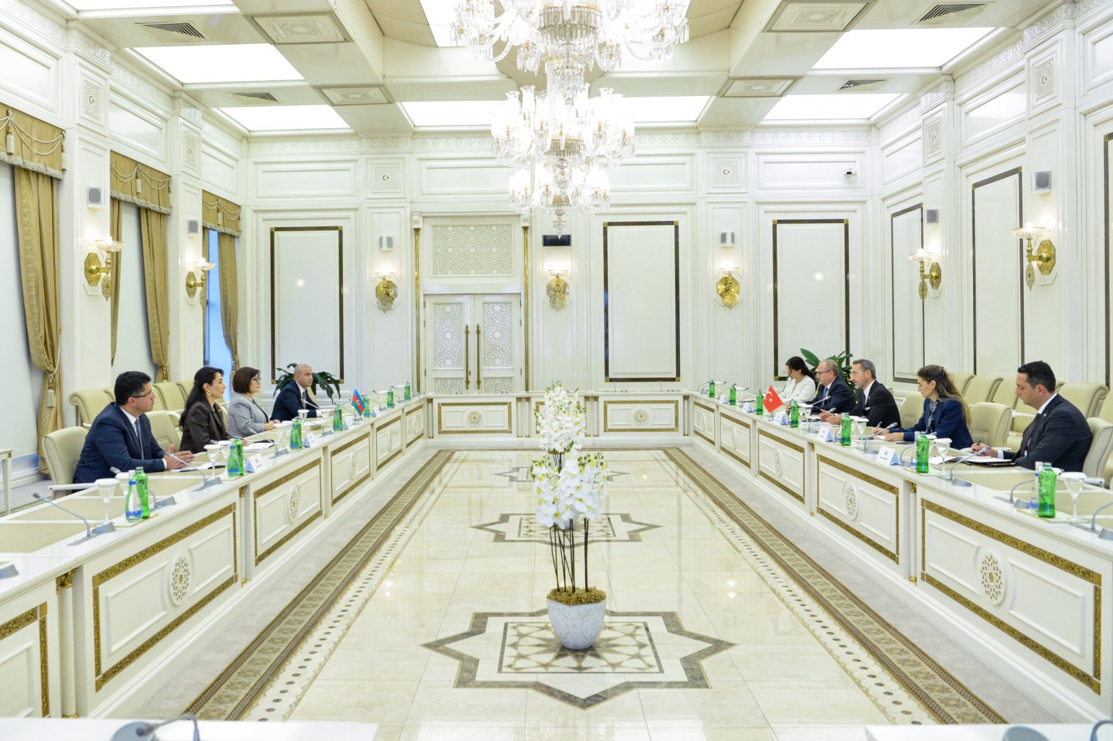 Azerbaijani Parliament Speaker holds talks with Turkish Human Rights Chair (PHOTO)