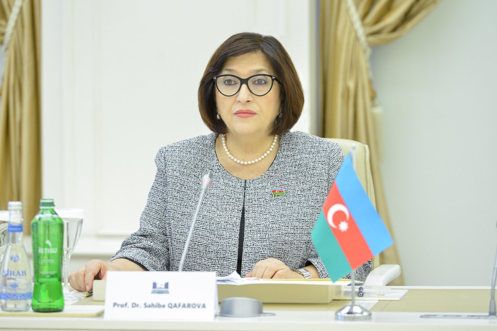 Azerbaijani Parliament Speaker holds talks with Turkish Human Rights Chair (PHOTO)