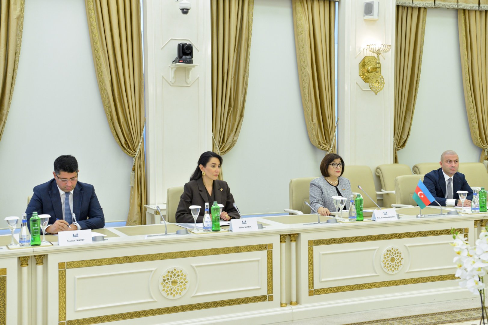Azerbaijani Parliament Speaker holds talks with Turkish Human Rights Chair (PHOTO)