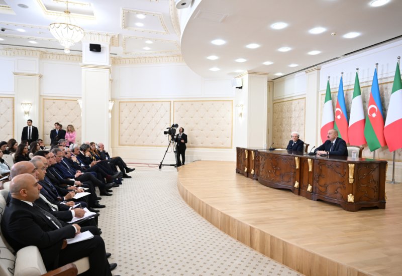 President Ilham Aliyev, President Sergio Mattarella make press statements (PHOTO/VIDEO)