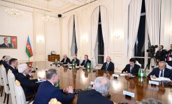 President Ilham Aliyev, President Sergio Mattarella hold expanded meeting (PHOTO)