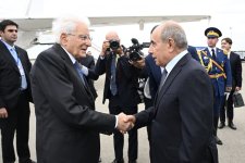 President of Italy arrives in Azerbaijan for official visit (PHOTO)