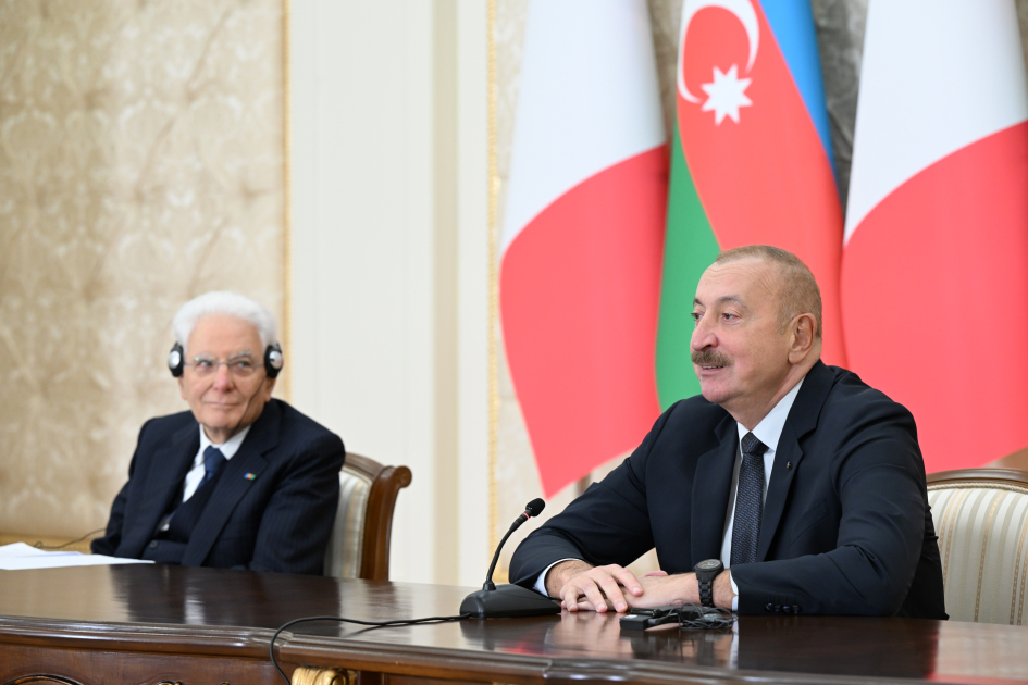 President Ilham Aliyev, President Sergio Mattarella make press statements (PHOTO/VIDEO)